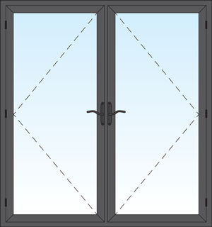 Aluminum French Swing Door Image